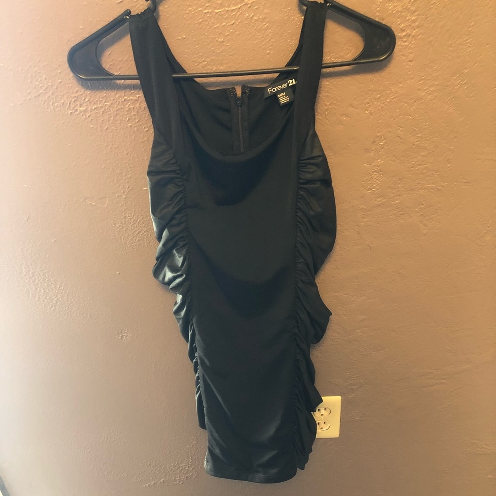 Little black leather dress